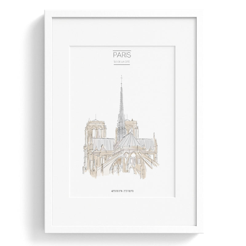 Notre Dame | Paris artprint ilustración